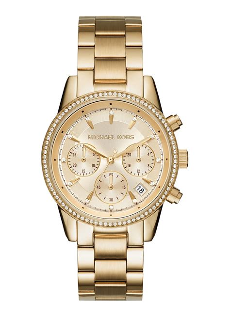 michael kors gouden horloge dames|michael kors pols horloge.